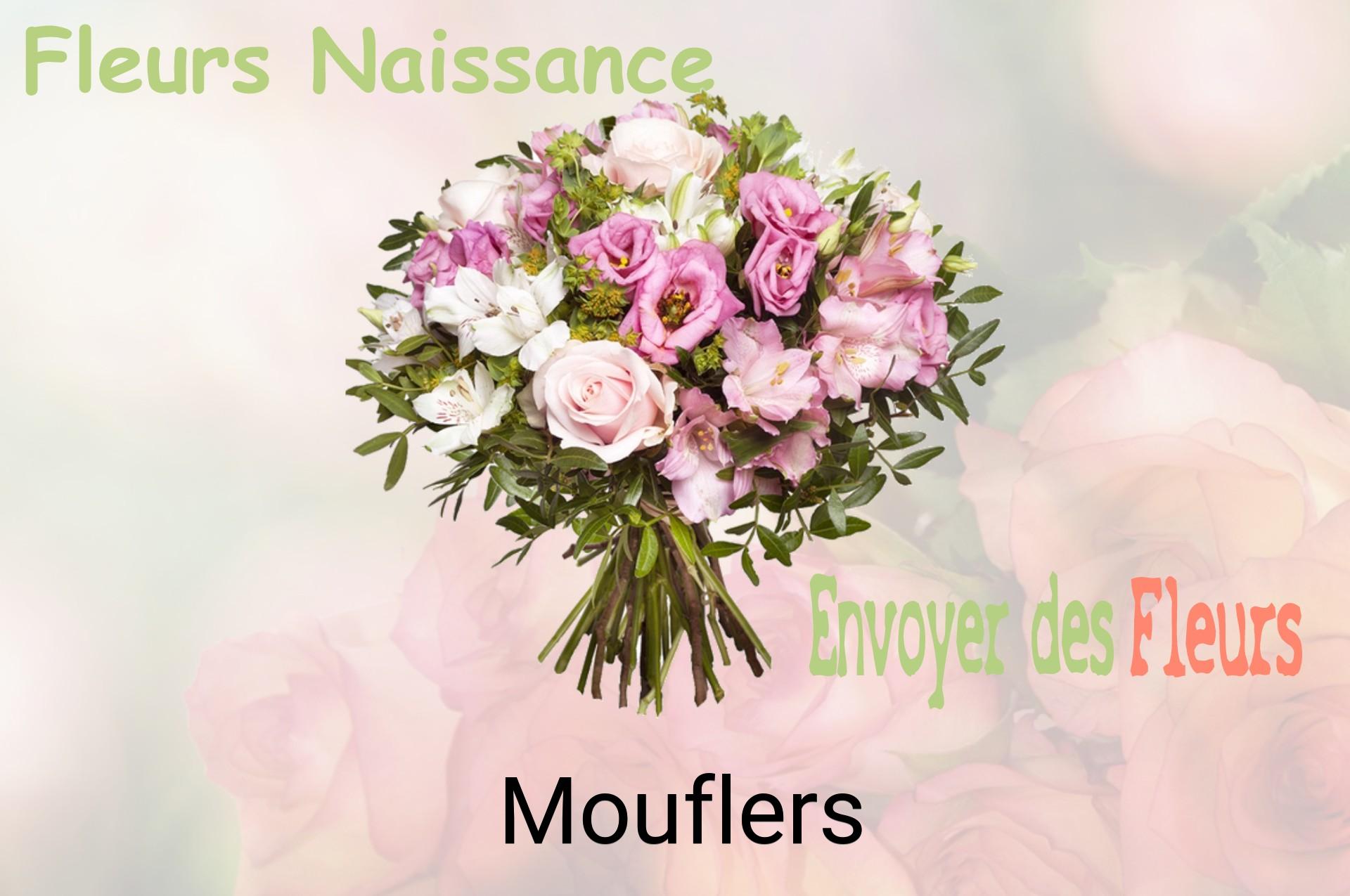 Bouquet de fleurs de naissance livré à Mouflers